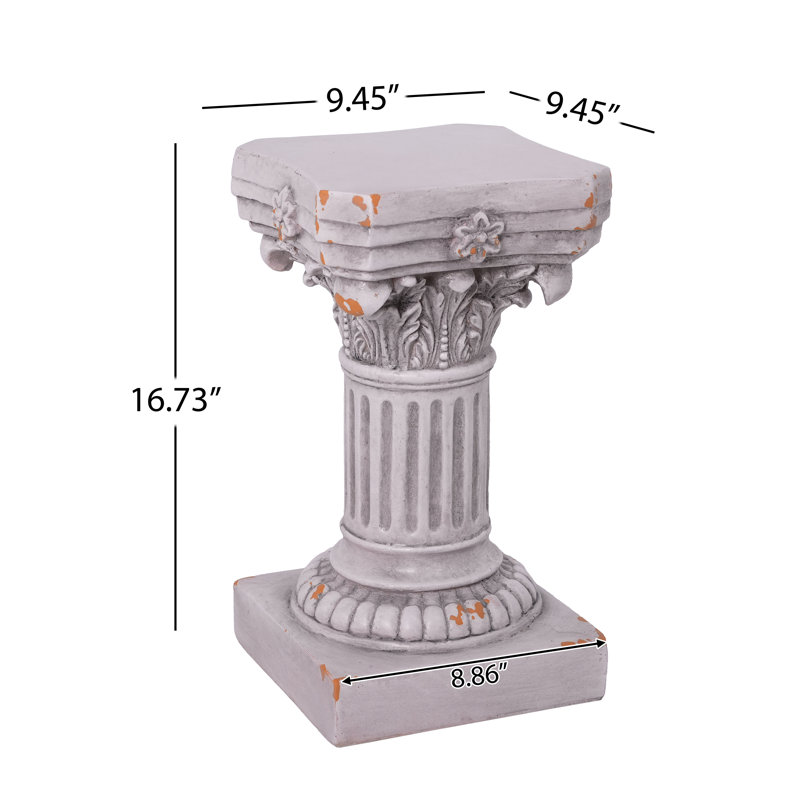 Support pour plante Roselmont Classic Corinthian MGO, Blanc antique