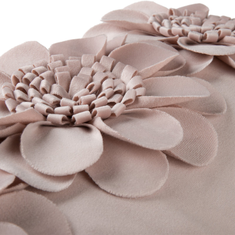  Sunflower Lumbar Rectangular Indoor/Outdoor Pillow Cover, Rose Gold