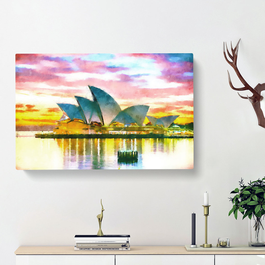 Sydney Opera House at Sunset - Wrapped Canvas