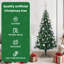 vidaXL Artificial Pre-lit Christmas Tree Green PVC and Metal-460523451