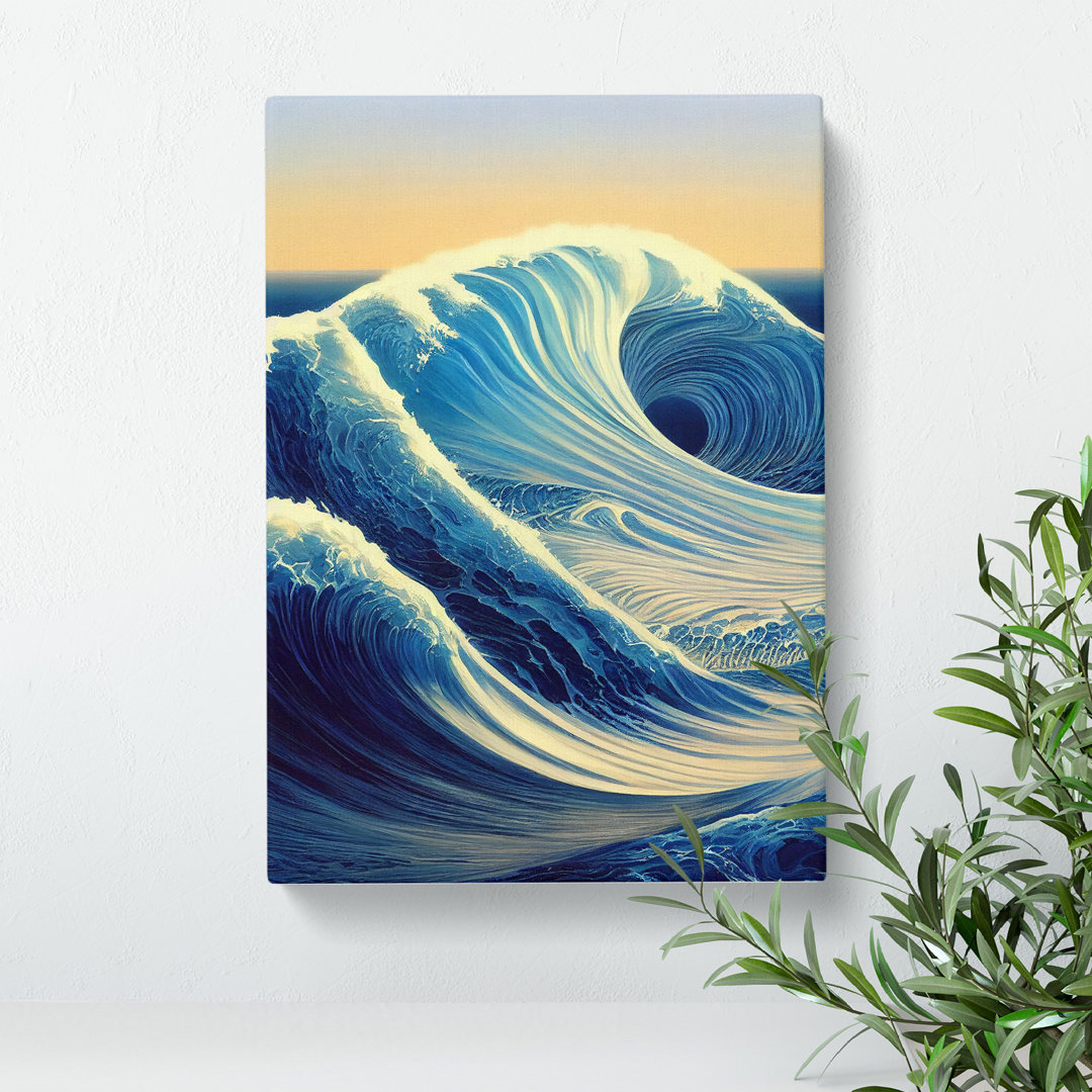 Ocean Wave At Sunrise No.5 - Wrapped Canvas