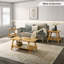 Table basse avec tablette en bois moderne de style moderne Mid-Century