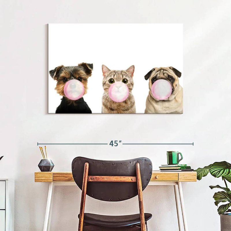 «Funny Animal», reproduction sur toile, H 26 po x l 39 po x P 1,25 po