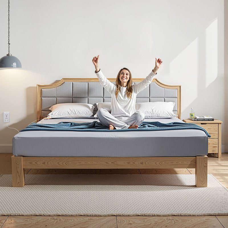 Grounding Sheets 90% Cotton + 10% Silver Fiber Earthing Fitted Sheets, King Fitted Sheet