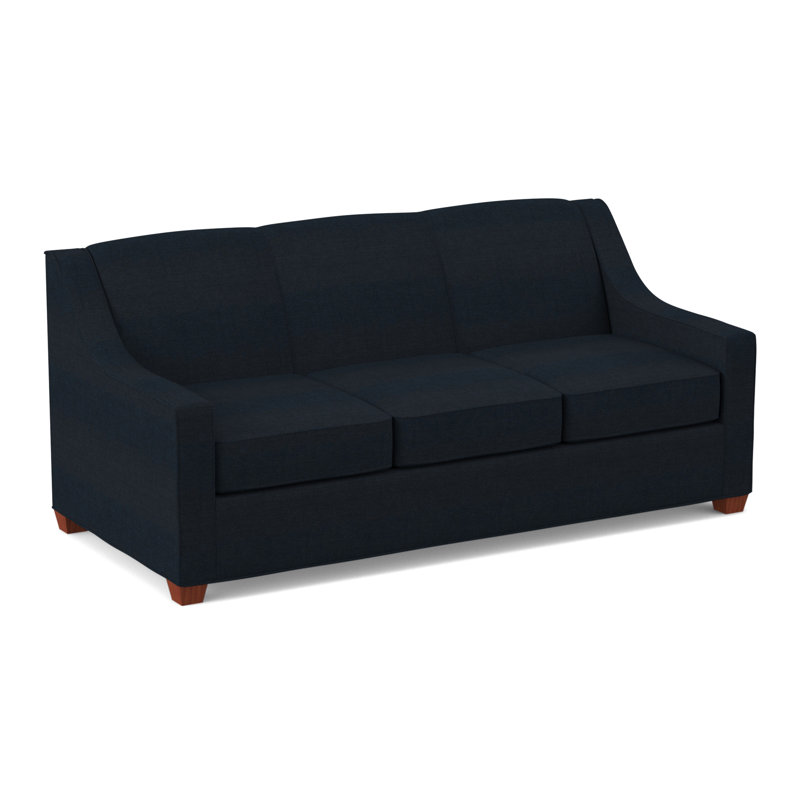 Phillips Square Arm Sofa with Reversible Cushions, Antic Navy, BM Cherry, 34.5" H x 76" W x 36" D