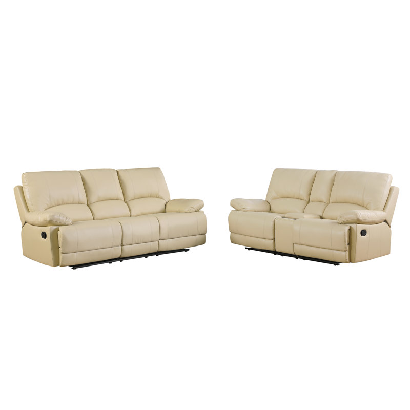 Ensemble de salon 2 pièces inclinable Trower, Beige