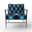 Fauteuil rembourré en mélange de polyester Toviah-135416764