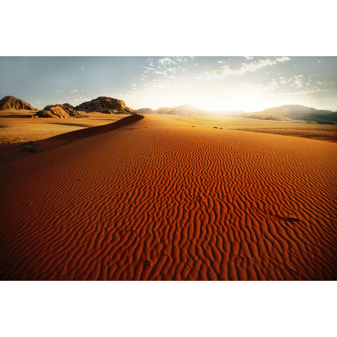 Sanddüne bei Sonnenaufgang - Kunstdrucke auf Leinwand ohne Rahmen