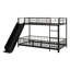 Metal Bunk Bed With Slide And Guardrails-421541582-421541616