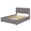 Grand lit plateforme tapissier avec deux tiroirs et un lit gigogne coulissant-818157780