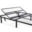 Grand lit ajustable avec option tête haute, solide et fiable, largeur de 42,52 po, base en acier noir stable, hauteur du produit 13,86