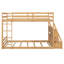 Lit superposé double avec lumières DEL contrôlées par l'application, ports USB, tablettes de rangement et tiroirs - Lit pour enfant robuste, naturel-1848501925