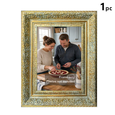 Cadre photo sophistiqué doré antique 1PC pour photos 8 po x 10 po