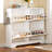 Mid-Century Narrow Design Tipping Bucket Shoe Cabinet With 4 Flip Drawers, Elegant Entryway Shoe Organizer With 4 Rattan Doors, Freestanding Shoe Rack With 2 Silvery Hooks For Hallway, White, 42.1"W-168410561