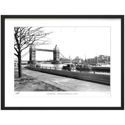 London, Tower Bridge C1955 by Francis Frith - Single Picture Frame Print
