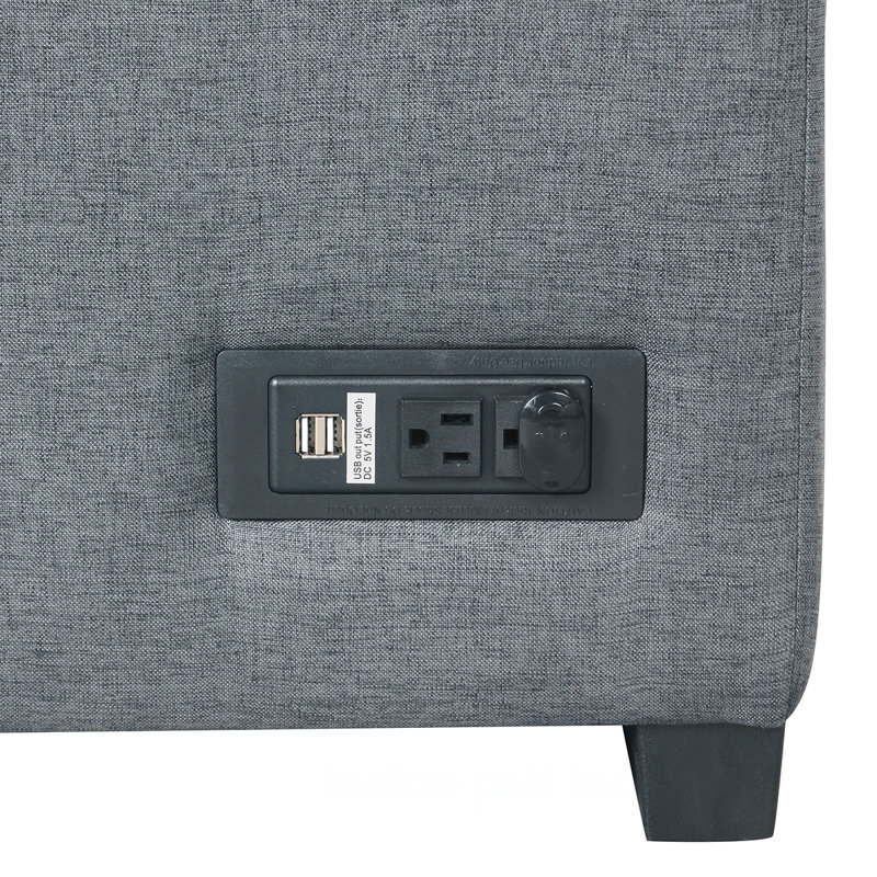 Versatile L-Shape Sleeper Sectional Sofa With Storage Ottoman And USB Charging For Modern Living Spaces