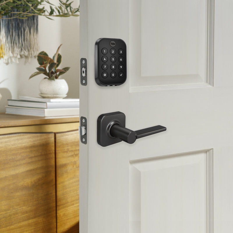 Yale Assure Lock 2 Key-Free Keypad With Bluetooth And Valdosta Lever, Black Suede
