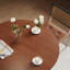 Table ronde rétro en bois massif noir brun-994640823