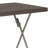 Chartier 1.95-Foot Square Rattan Plastic Folding Table - Outdoor Event Table