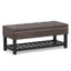 Banc de rangement avec repose-pieds capitonné et tablette ouverte Cosmopolitan-875776438
