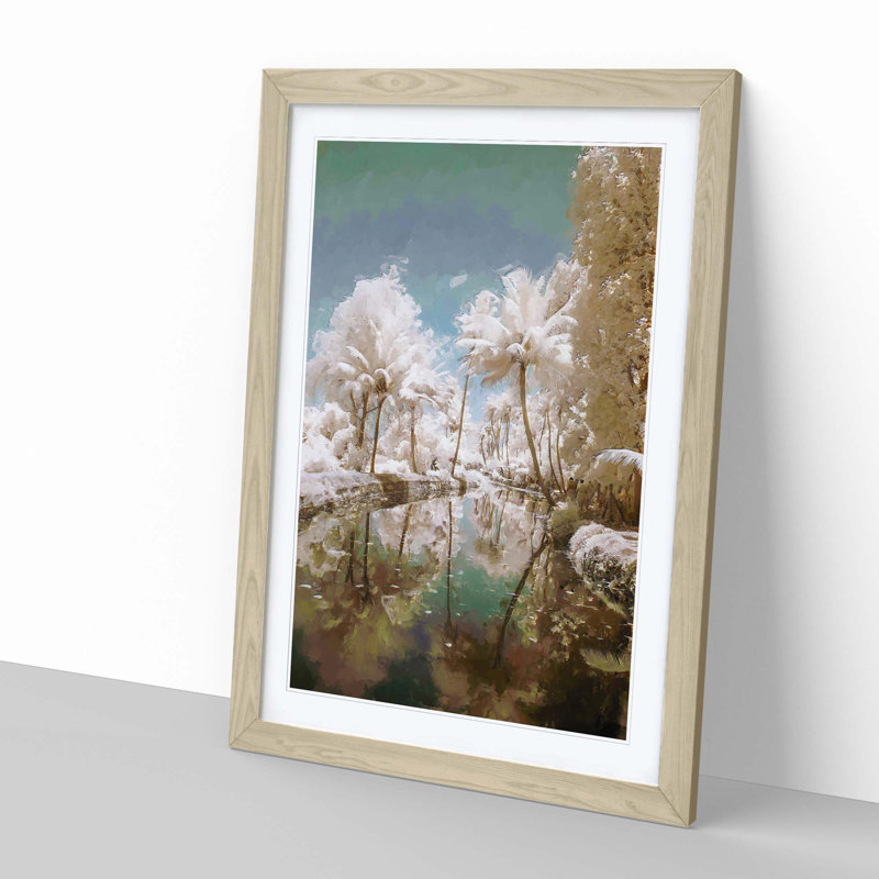 Tree View in Kerala India in Abstract - Picture Frame Graphic Art Print, Oak, 91cm H x 60cm W x 2cm D