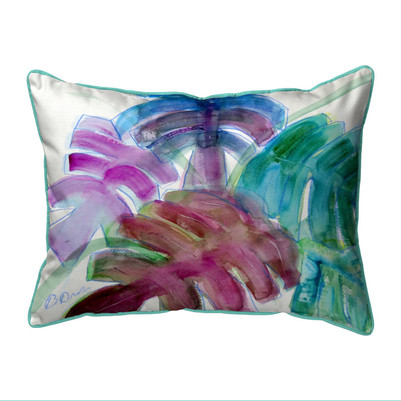  Housse de coussin d'extérieur rectangulaire Monstera, 11" x 14"