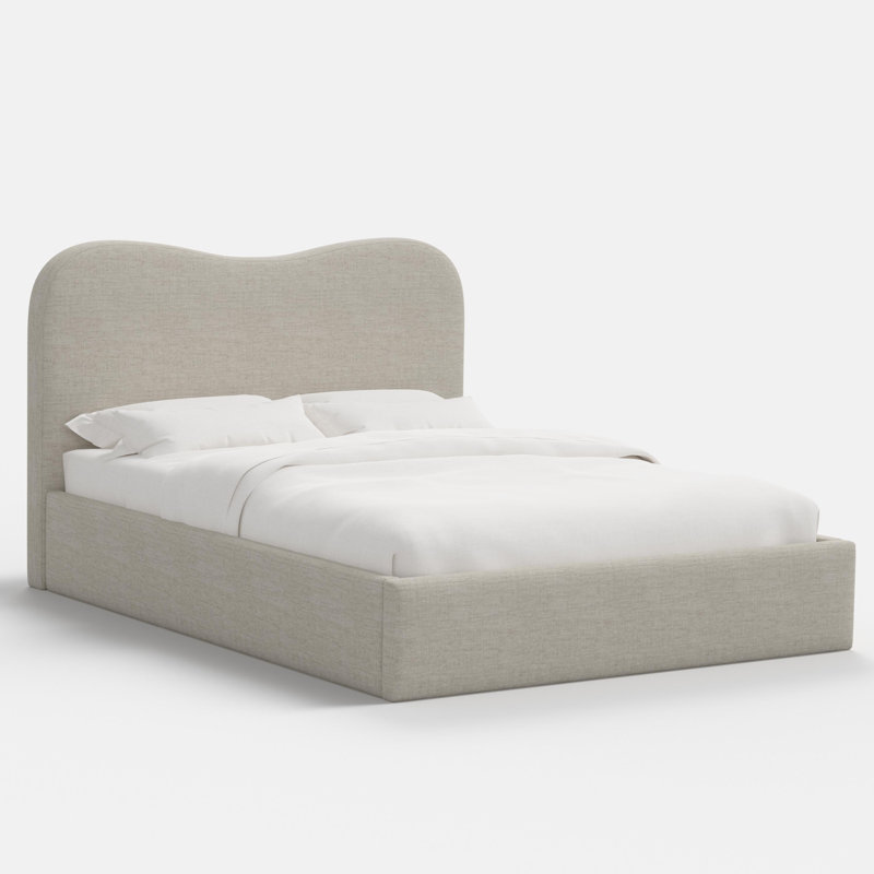 Perigold Upholstered Bed, Gray, Full