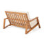 Ensemble de patio 2 pièces, causeuse d'extérieur et table basse assortie pour la cour et le balcon