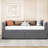 Twin Daybed With 2 Storage Drawers And Ergonomic Back, Gray Modern Design Spacious-1993655660