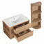 Meuble-lavabo mural 30 po avec lavabo et support de rangement, 2 tiroirs à fermeture en douceur