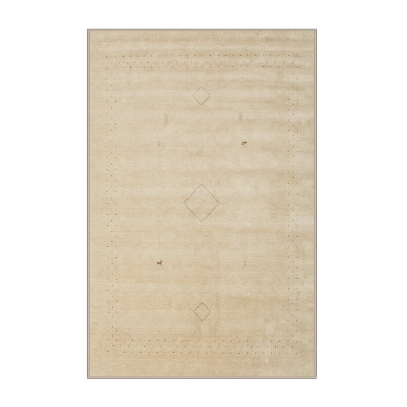 Surface beige contemporaine tapis, Rectangle 5 pi x 7 pi