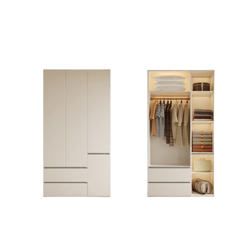 Garde-robe blanche simple et moderne