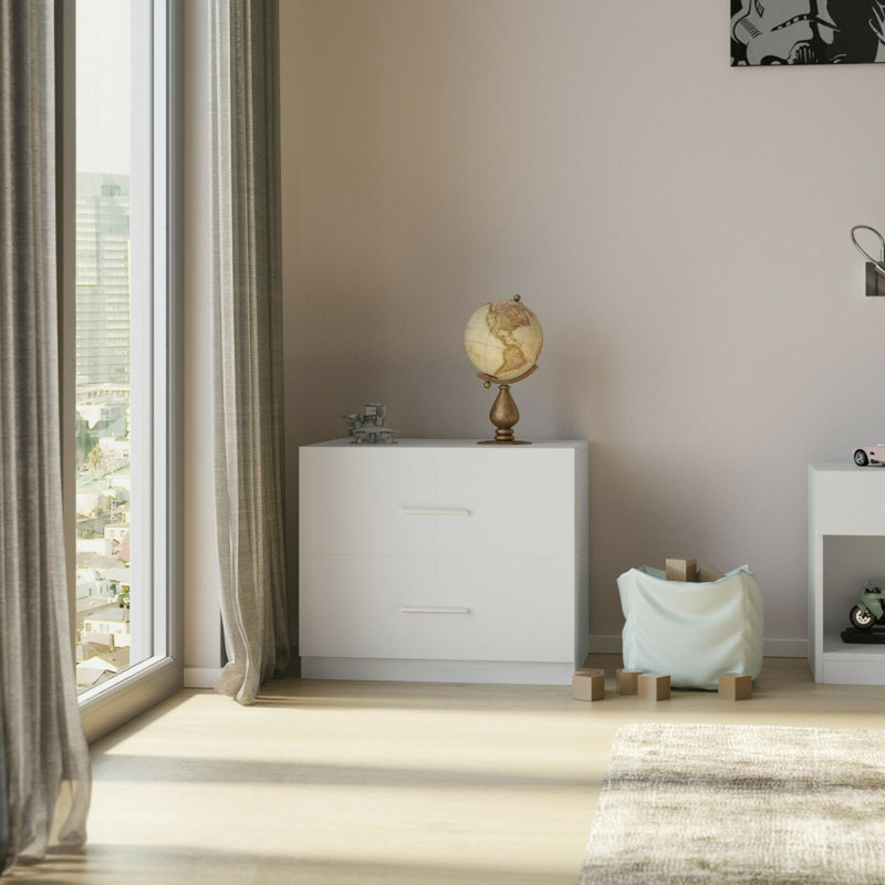 Dwight 2 Door Wardrobe, White