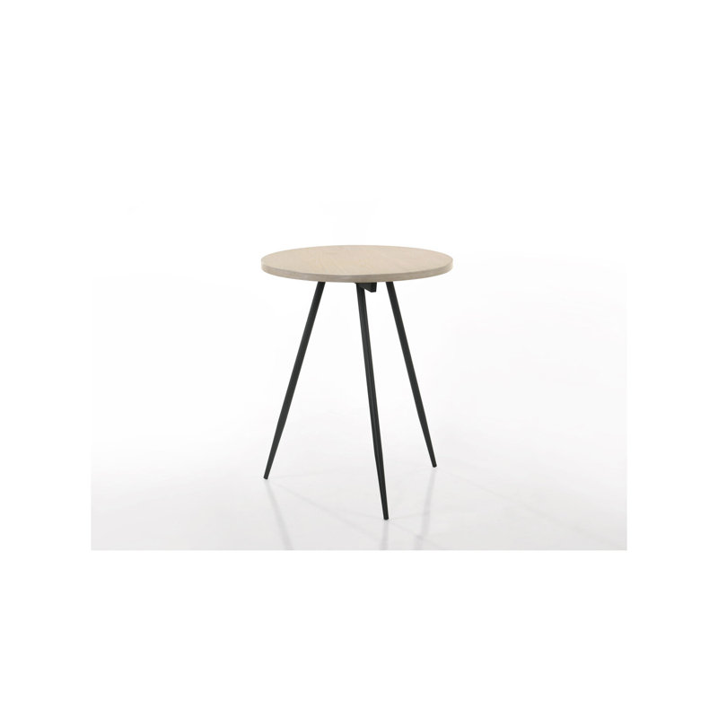 Table d'appoint ronde 17 po avec 17 pieds en chêne 17 po Neroli