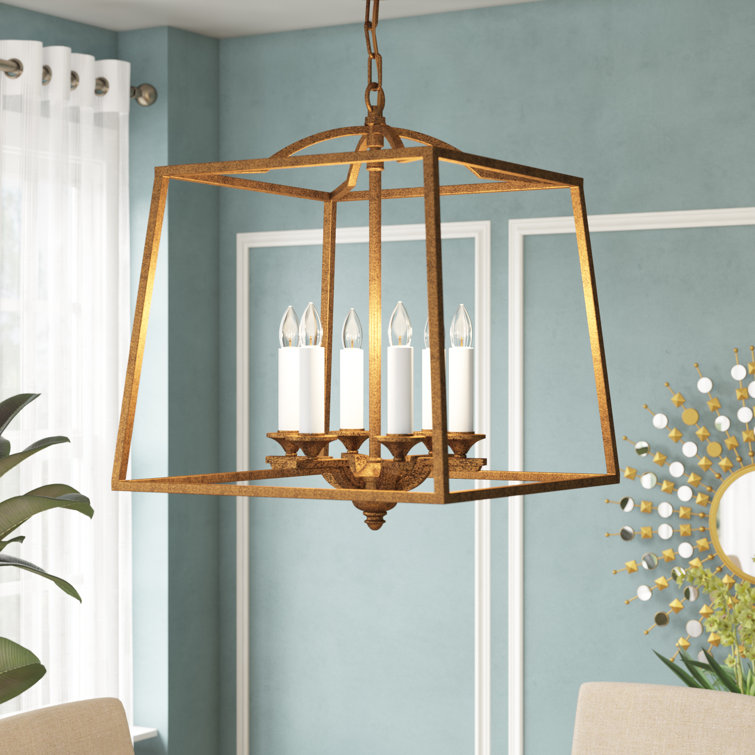 3 - Light Dimmable Lantern Geometric Chandelier