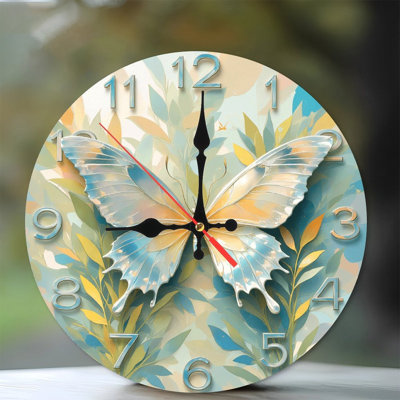 Horloge murale papillon