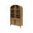 Modern Wood Arched Display Cabinet/Bookcase, Office Shelving, Storage Cabinet, Fully Assembled, Brown-1549401684