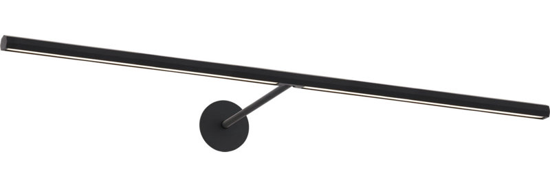 Plural Faceted Picture Light, Nightshade Black, 0.7" H x 30" W x 8.9" D, 20.8