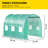 Walk-in Tunnel Greenhouse, 9.8 x 6.6 x 6.6 ft Portable Plant Hot House with Galvanized Steel Hoops, 1 Top Beam, Zippered Door & 6 Roll-up Windows, Diagonal Poles, Green-95996363-95996365