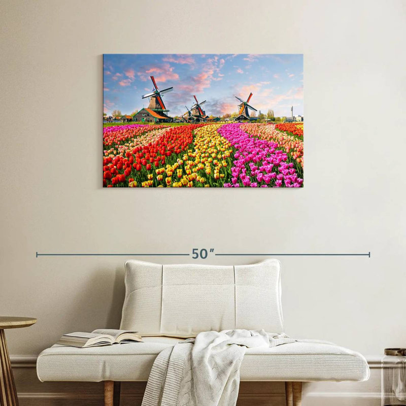 Tulipes et moulins à vent Alvord, H 24 po x l 36 po