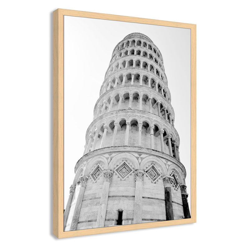 Iconic City Collection "Pisa" par Natalie Carpentieri, Cadre photo naturel naturel, Non, H 55 po x l 39 po x P 1,25 po