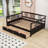 2 Drawers Full Wooden Daybed with Center Legs-1323830646