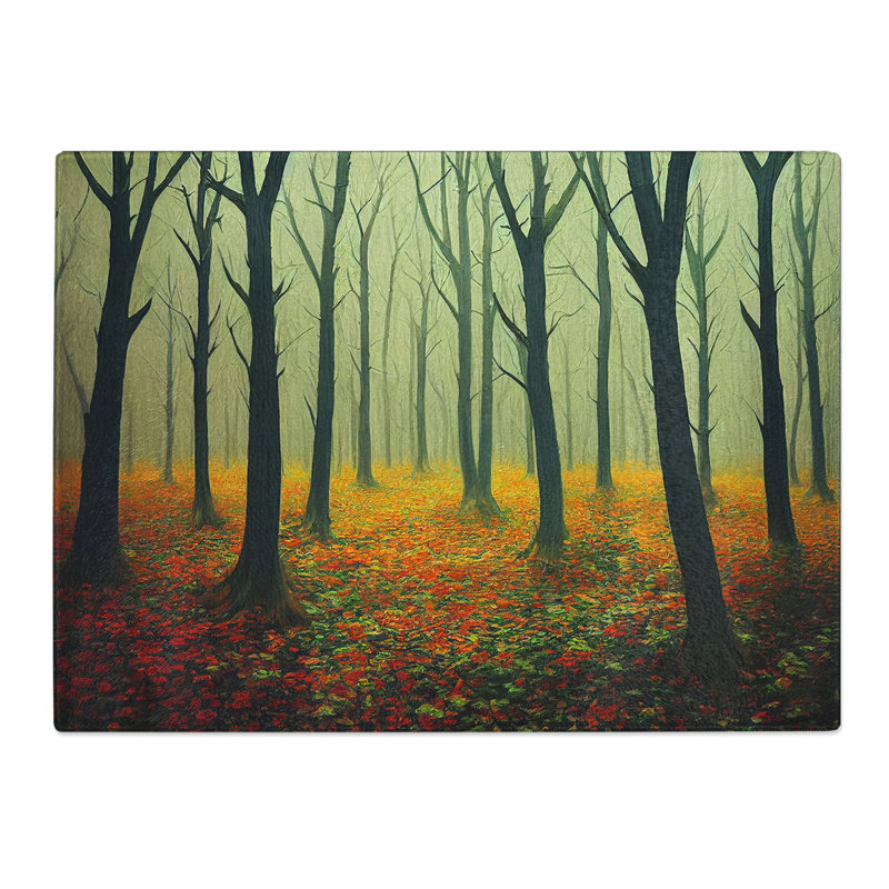 Forest Art Painting Vol.9  Glass Chopping Board