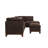 Reversible Polyfiber Sectional Sofa With Ottoman, Black-1647643567