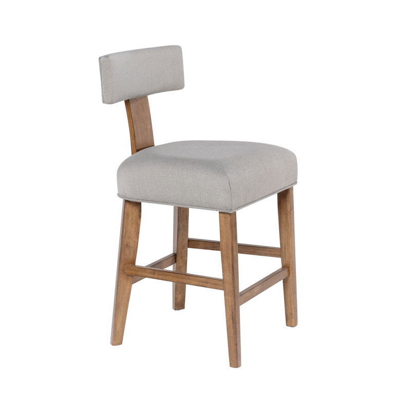 Thalia T-Back Counter Stool with Fully Upholstered Cushion, Counter Stool (24" Seat Height)