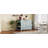 Fluted Kitchen Island With Trash Can Storage Cabinet, Power Outlet, Internal Storage Rack, Rolling Kitchen Islands On 5 Wheels With 3 Drawer, 3 Open Side Racks For 10 Gallon Garbage Bin,Grey Blue-1954232429