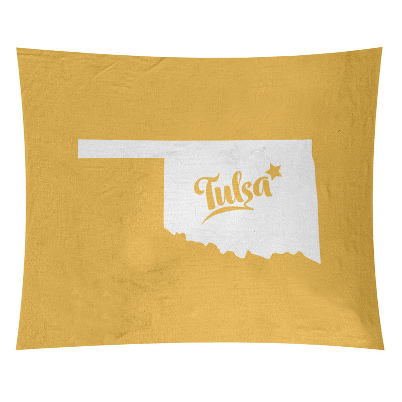 Tapisserie Tulsa Oklahoma, H 27,5 po x l 37,5 po, Jaune