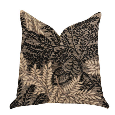 Coussin floral ébène Bonzai