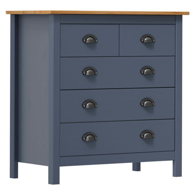 Millwood Solid Wood 79 cm W Chest of 5 Drawers