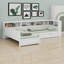 Wood L-Shaped Platform Bed With Trundle And A Drawer-1173727111